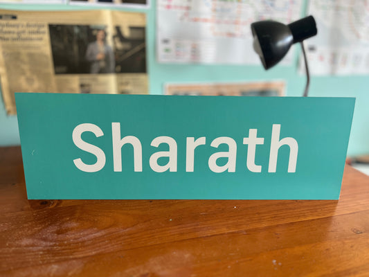 Personalised Sydney Station Sign: Train, Metro, Light Rail, Bus, Ferry