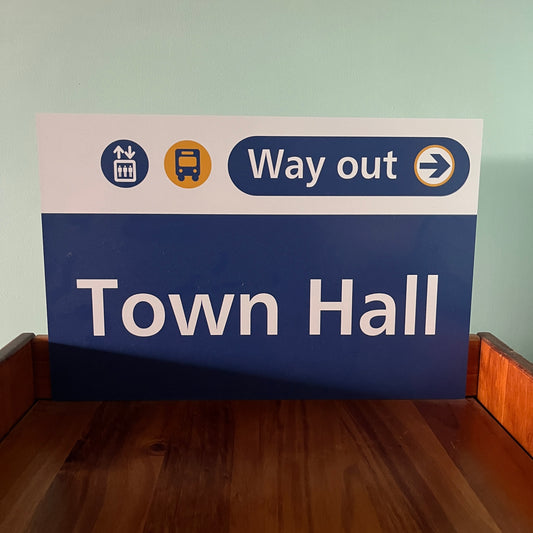 CityRail Rectangular Sign Personalised | Old-Style Sydney Train Sign