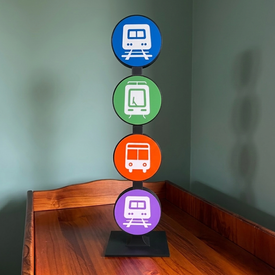 Vertical Melbourne Roundel Stand | PREORDER FOR MID-JULY