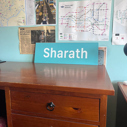 Personalised Sydney Station Sign: Train, Metro, Light Rail, Bus, Ferry