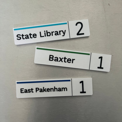 Personalised Melbourne Station Magnets | Era 2 | PREORDER FOR MID-JULY
